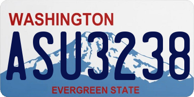 WA license plate ASU3238