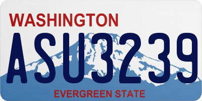 WA license plate ASU3239