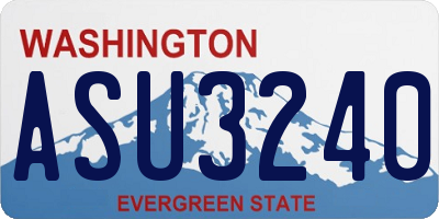 WA license plate ASU3240