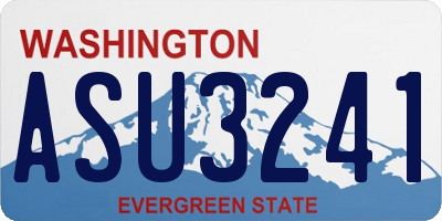 WA license plate ASU3241
