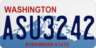 WA license plate ASU3242