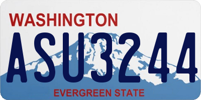 WA license plate ASU3244