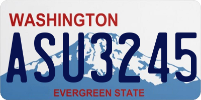 WA license plate ASU3245