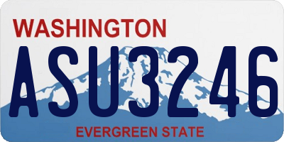 WA license plate ASU3246