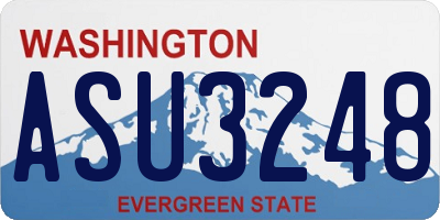 WA license plate ASU3248