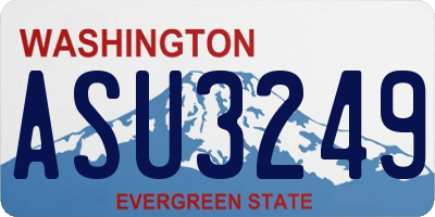 WA license plate ASU3249