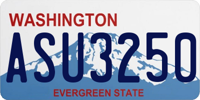 WA license plate ASU3250