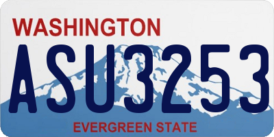 WA license plate ASU3253