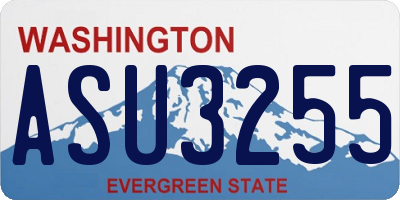 WA license plate ASU3255