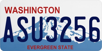 WA license plate ASU3256