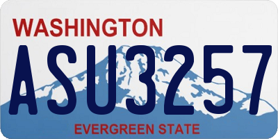 WA license plate ASU3257