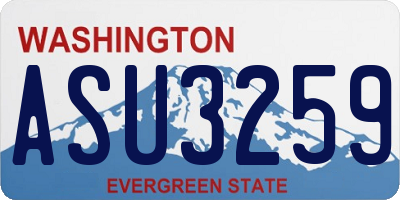 WA license plate ASU3259