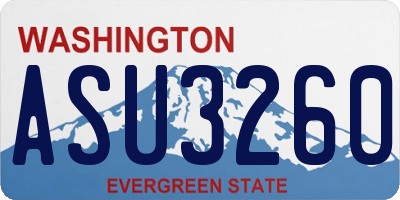 WA license plate ASU3260
