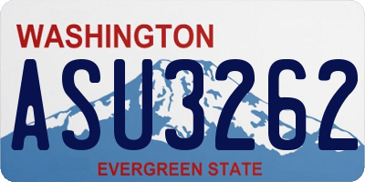 WA license plate ASU3262