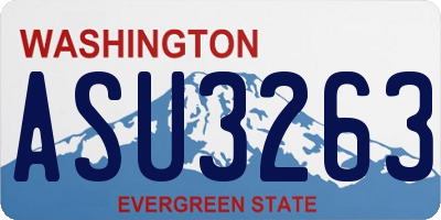 WA license plate ASU3263