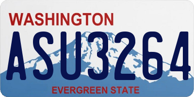 WA license plate ASU3264