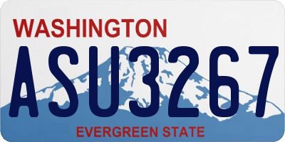WA license plate ASU3267