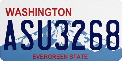 WA license plate ASU3268