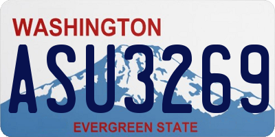 WA license plate ASU3269