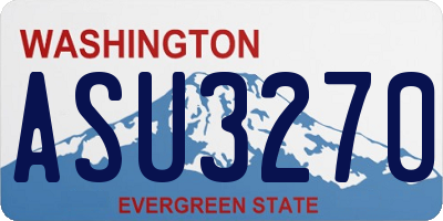 WA license plate ASU3270