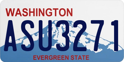 WA license plate ASU3271