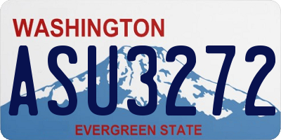 WA license plate ASU3272