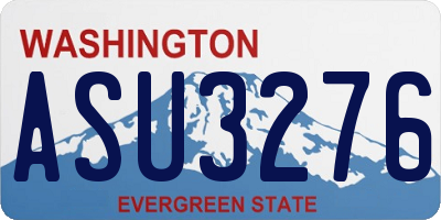 WA license plate ASU3276