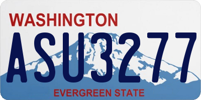 WA license plate ASU3277