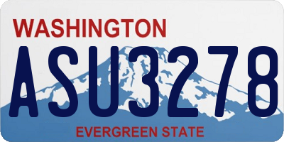 WA license plate ASU3278
