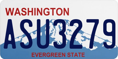 WA license plate ASU3279