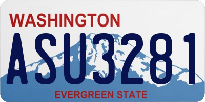 WA license plate ASU3281