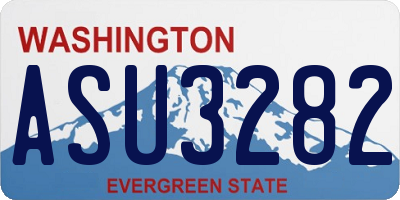 WA license plate ASU3282