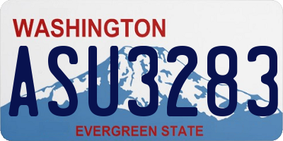 WA license plate ASU3283