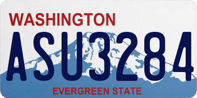WA license plate ASU3284