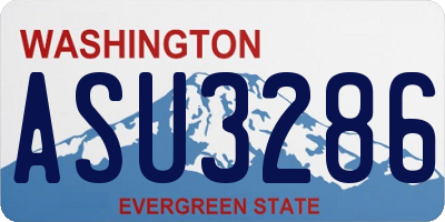 WA license plate ASU3286