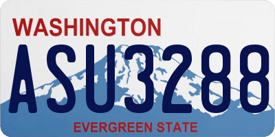 WA license plate ASU3288