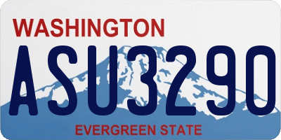 WA license plate ASU3290