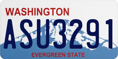 WA license plate ASU3291