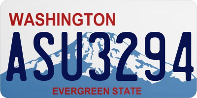 WA license plate ASU3294