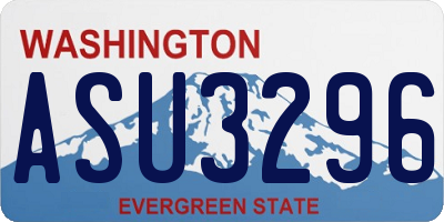 WA license plate ASU3296