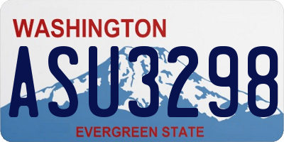 WA license plate ASU3298