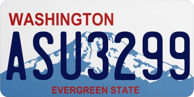 WA license plate ASU3299