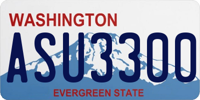 WA license plate ASU3300