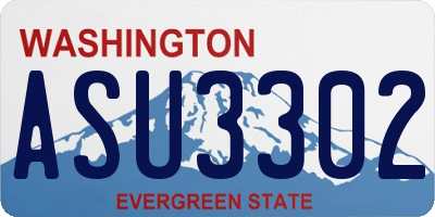 WA license plate ASU3302