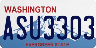 WA license plate ASU3303