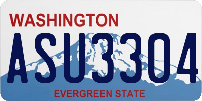WA license plate ASU3304