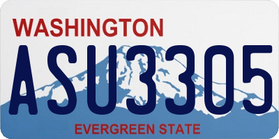 WA license plate ASU3305