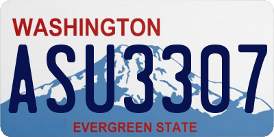 WA license plate ASU3307