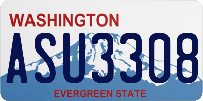 WA license plate ASU3308