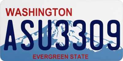 WA license plate ASU3309